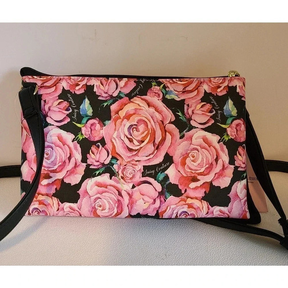 JUICY COUTURE IN BLOOM FLORAL CROSSBODY BAG PURSE WITH POUCH & SCARF NWT - Picture 4 of 8